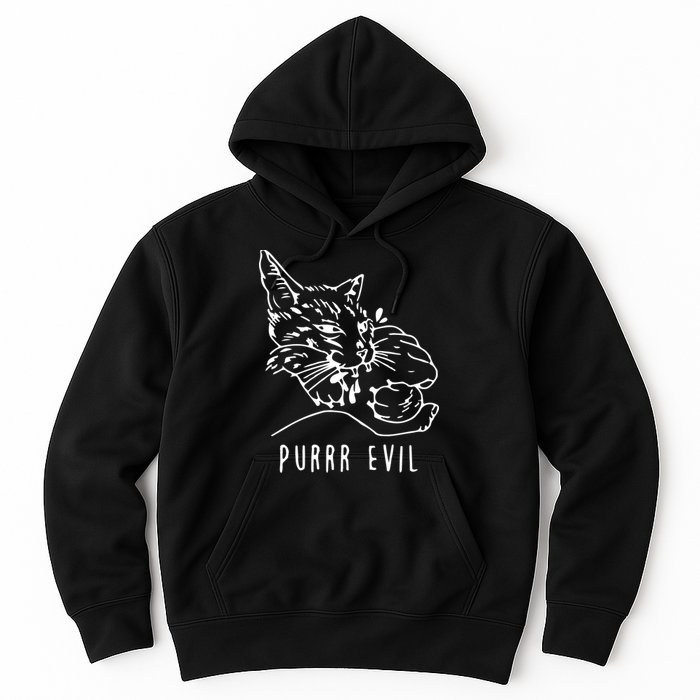 Purrr Evil Funny Cat Hoodie
