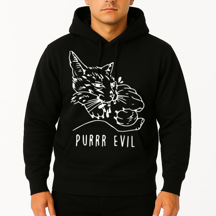 Purrr Evil Funny Cat Hoodie