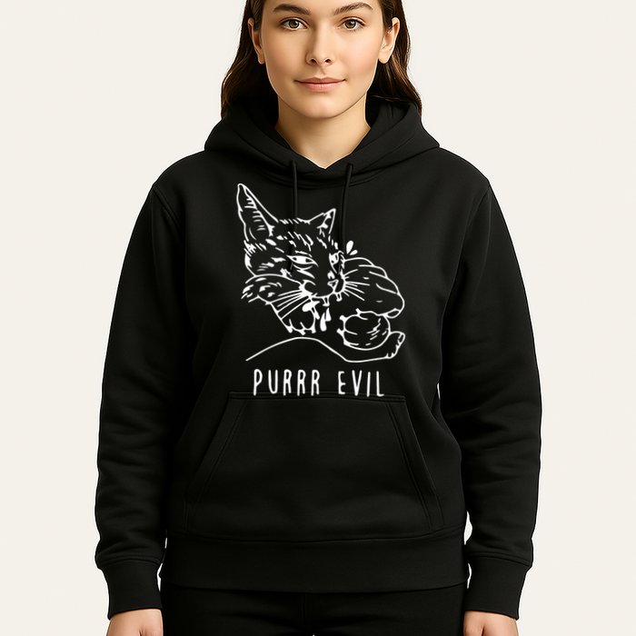 Purrr Evil Funny Cat Hoodie
