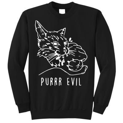 Purrr Evil Funny Cat Sweatshirt