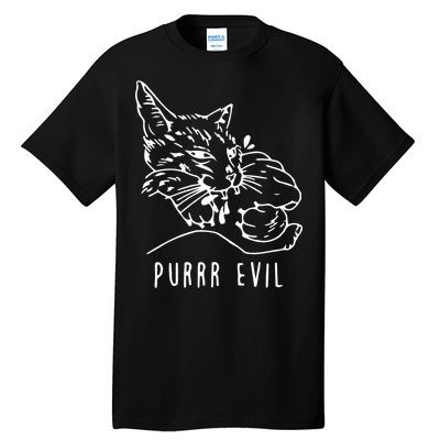 Purrr Evil Funny Cat Tall T-Shirt