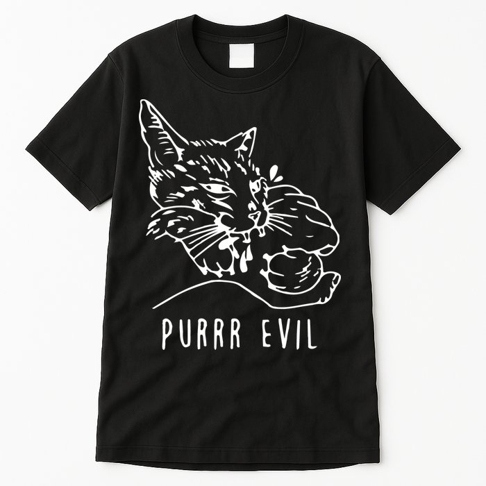 Purrr Evil Funny Cat Tall T-Shirt