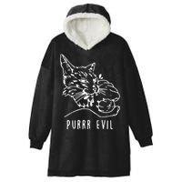 Purrr Evil Funny Cat Hooded Wearable Blanket