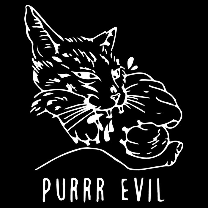 Purrr Evil Funny Cat Button