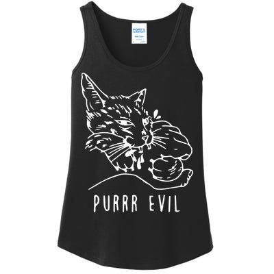 Purrr Evil Funny Cat Ladies Essential Tank