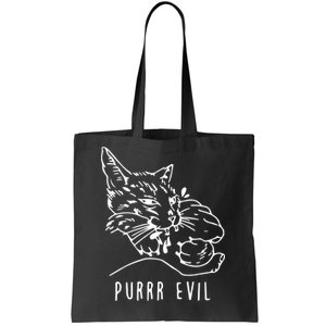 Purrr Evil Funny Cat Tote Bag