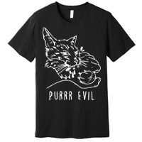 Purrr Evil Funny Cat Premium T-Shirt