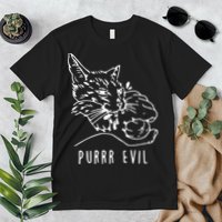 Purrr Evil Funny Cat Premium T-Shirt