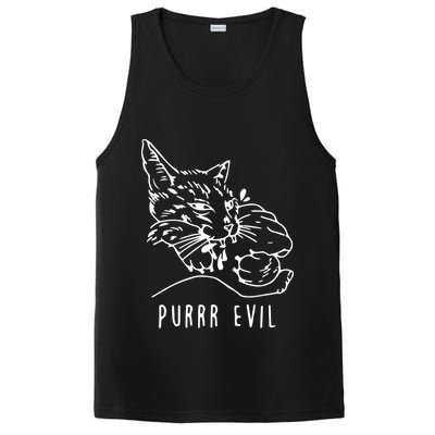 Purrr Evil Funny Cat PosiCharge Competitor Tank