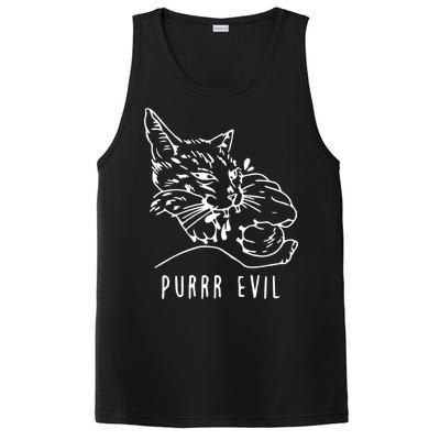 Purrr Evil Funny Cat PosiCharge Competitor Tank