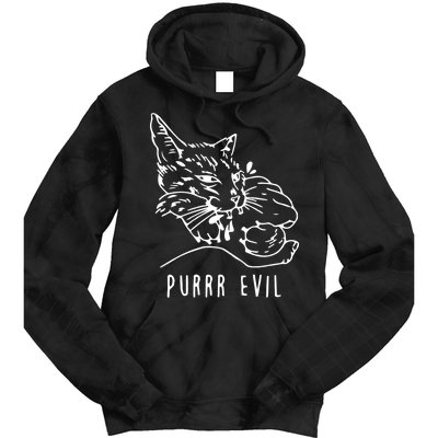 Purrr Evil Funny Cat Tie Dye Hoodie