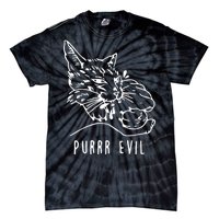 Purrr Evil Funny Cat Tie-Dye T-Shirt