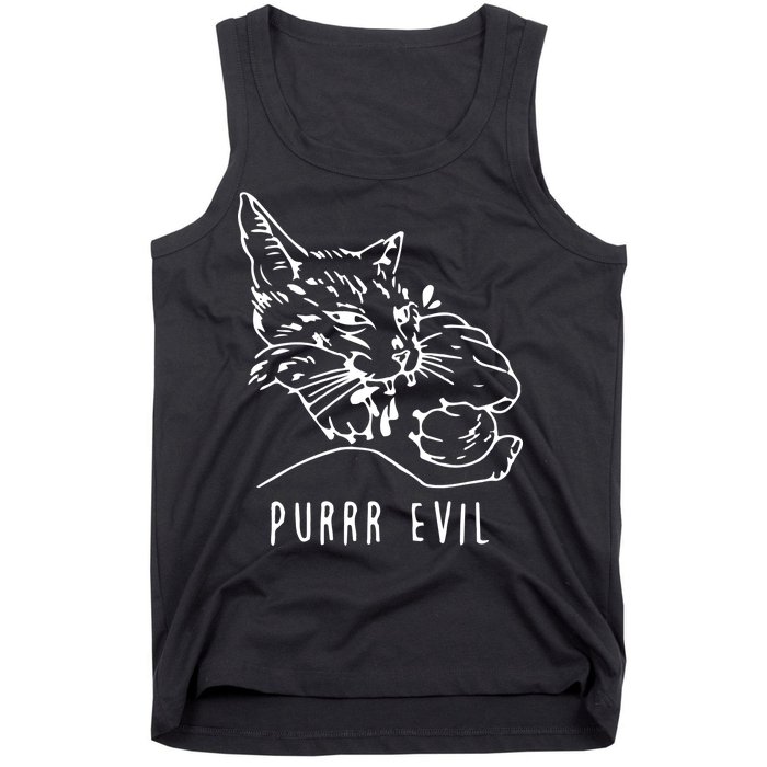 Purrr Evil Funny Cat Tank Top