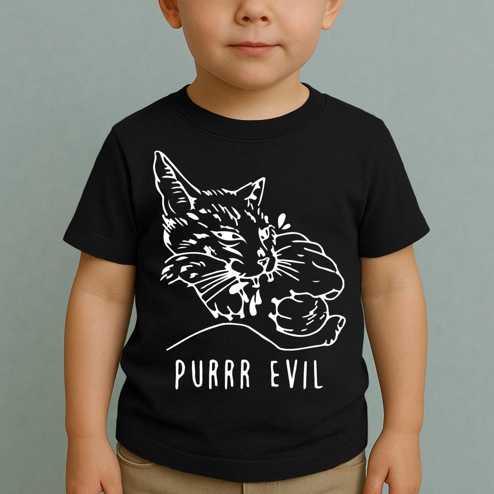 Purrr Evil Funny Cat Toddler T-Shirt