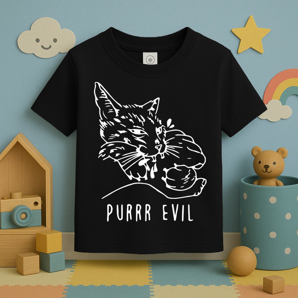 Purrr Evil Funny Cat Toddler T-Shirt