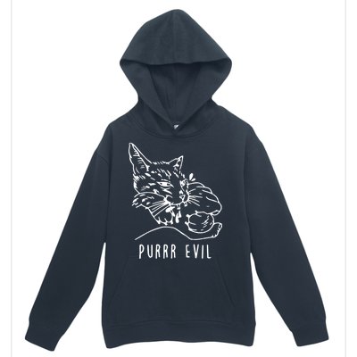 Purrr Evil Funny Cat Urban Pullover Hoodie