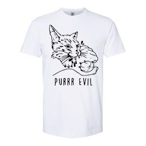 Purrr Evil Funny Cat Softstyle CVC T-Shirt