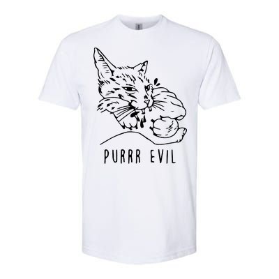 Purrr Evil Funny Cat Softstyle CVC T-Shirt