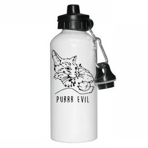 Purrr Evil Funny Cat Aluminum Water Bottle