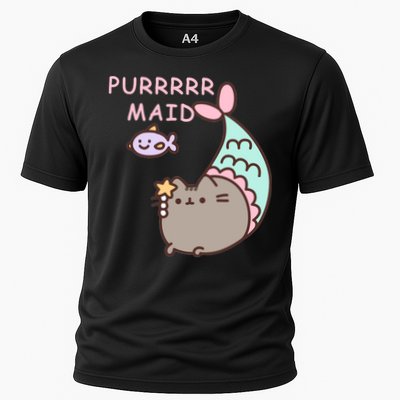 Purrrrr Maid Funny Cute Cat Mermaid Performance Shirt