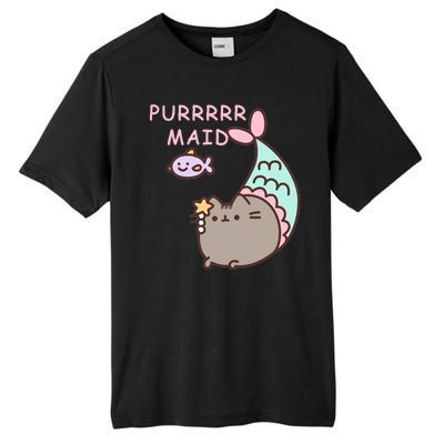 Purrrrr Maid Funny Cute Cat Mermaid Tall Fusion ChromaSoft Performance T-Shirt