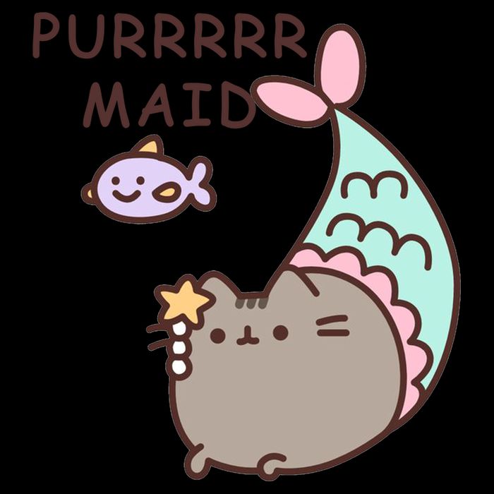 Purrrrr Maid Funny Cute Cat Mermaid Mug