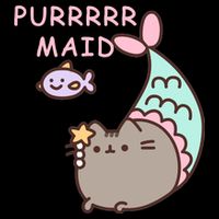 Purrrrr Maid Funny Cute Cat Mermaid Drawstring Bag