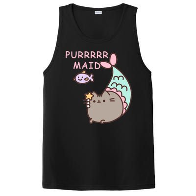 Purrrrr Maid Funny Cute Cat Mermaid PosiCharge Competitor Tank