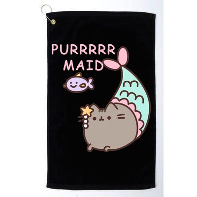 Purrrrr Maid Funny Cute Cat Mermaid Golf Towel