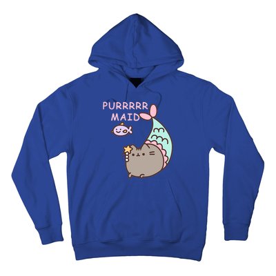 Purrrrr Maid Funny Cute Cat Mermaid Hoodie