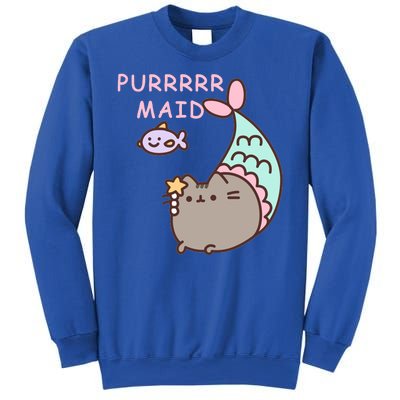 Purrrrr Maid Funny Cute Cat Mermaid Sweatshirt