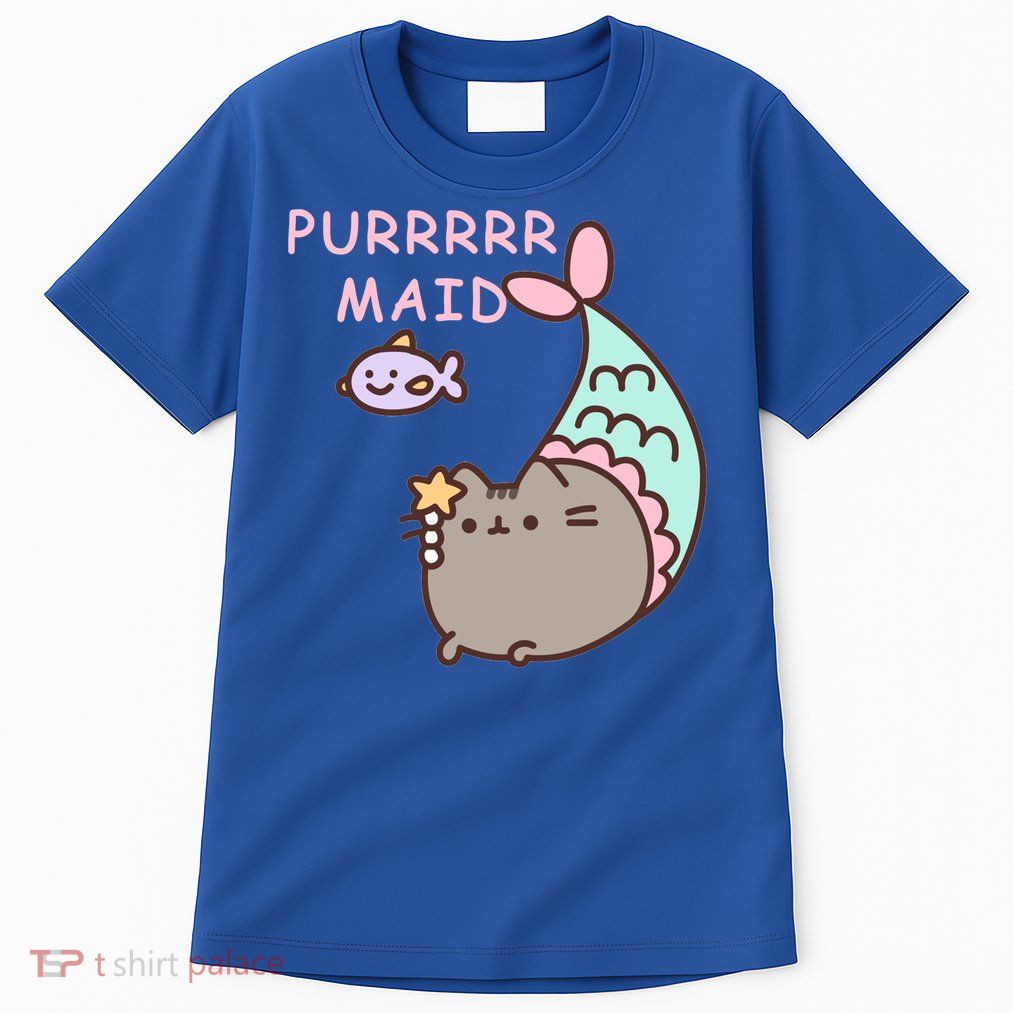 Purrrrr Maid Funny Cute Cat Mermaid Tall T-Shirt