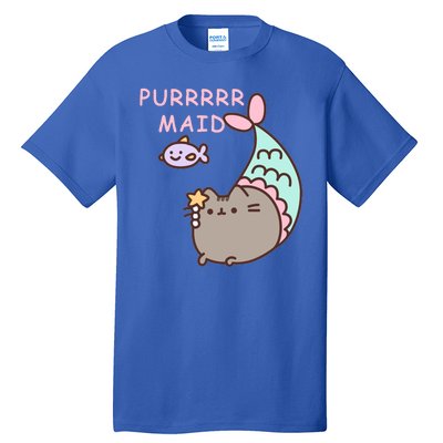 Purrrrr Maid Funny Cute Cat Mermaid Tall T-Shirt