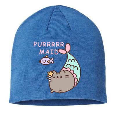 Purrrrr Maid Funny Cute Cat Mermaid Sustainable Beanie