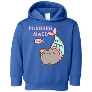 Purrrrr Maid Funny Cute Cat Mermaid Toddler Hoodie