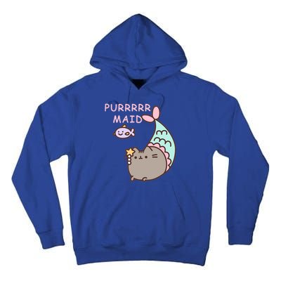 Purrrrr Maid Funny Cute Cat Mermaid Tall Hoodie