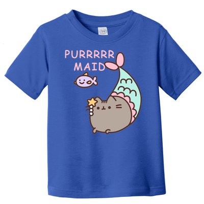 Purrrrr Maid Funny Cute Cat Mermaid Toddler T-Shirt