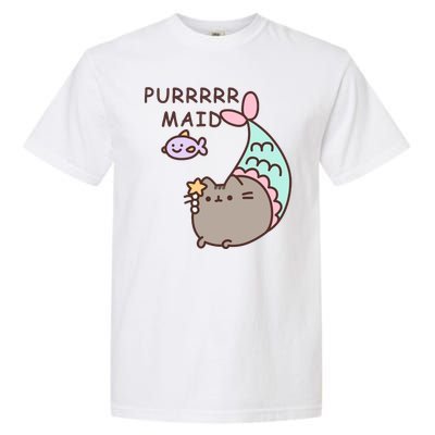 Purrrrr Maid Funny Cute Cat Mermaid Garment-Dyed Heavyweight T-Shirt