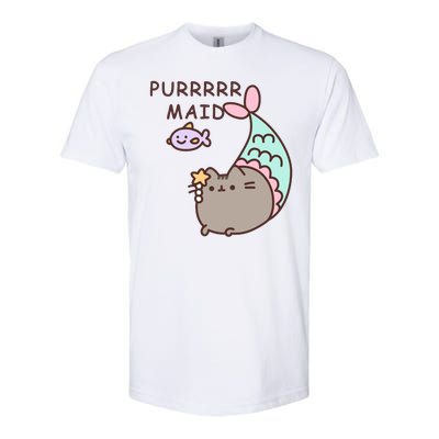 Purrrrr Maid Funny Cute Cat Mermaid Softstyle CVC T-Shirt