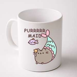 Purrrrr Maid Funny Cute Cat Mermaid Coffee Mug