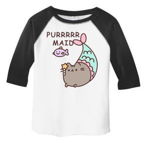 Purrrrr Maid Funny Cute Cat Mermaid Toddler Fine Jersey T-Shirt