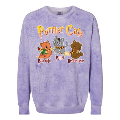 Purrter Cats Rawrnald Hermeownie Colorblast Crewneck Sweatshirt