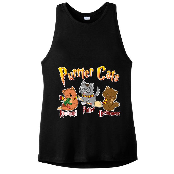 Purrter Cats Rawrnald Hermeownie Ladies PosiCharge Tri-Blend Wicking Tank
