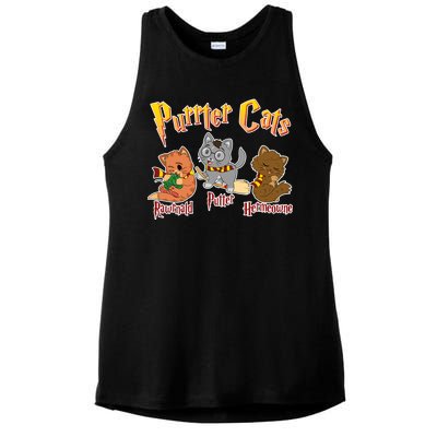 Purrter Cats Rawrnald Hermeownie Ladies PosiCharge Tri-Blend Wicking Tank