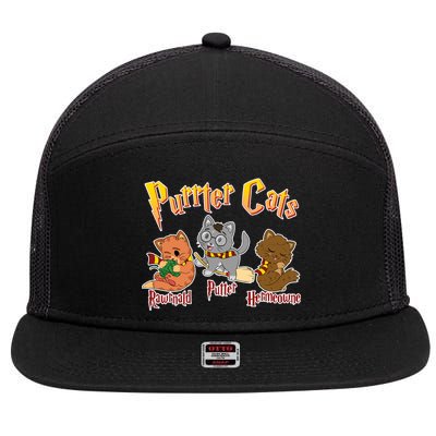 Purrter Cats Rawrnald Hermeownie 7 Panel Mesh Trucker Snapback Hat