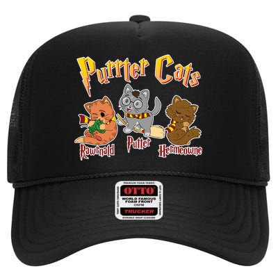 Purrter Cats Rawrnald Hermeownie High Crown Mesh Back Trucker Hat