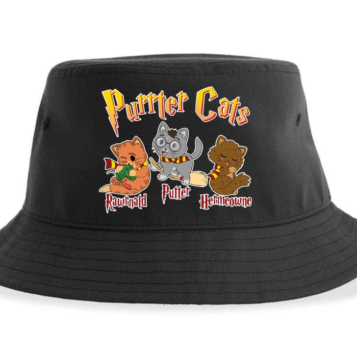 Purrter Cats Rawrnald Hermeownie Sustainable Bucket Hat