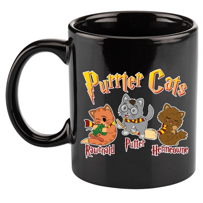 Purrter Cats Rawrnald Hermeownie 11oz C Handle Ceramic Mug