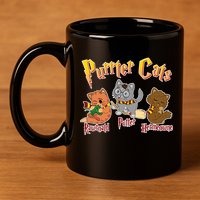 Purrter Cats Rawrnald Hermeownie 11oz C Handle Ceramic Mug