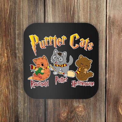 Purrter Cats Rawrnald Hermeownie Coaster